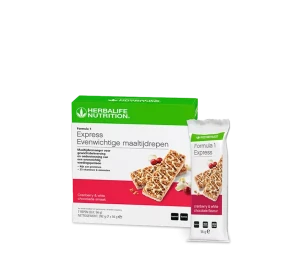 Formula 1 Express Evenwichtige Maaltijdrepen  ​Maaltijdvervangende reep voor onderweg om je te helpen je voedingsdoelen te halen.