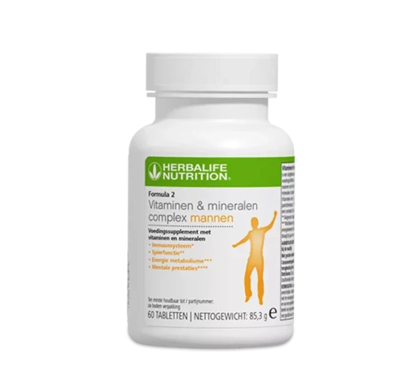 Formula 2 Vitaminen & Mineralen Complex Mannen  ​Dagelijks voedingssupplement speciaal samengesteld voor mannen. - Foto 1